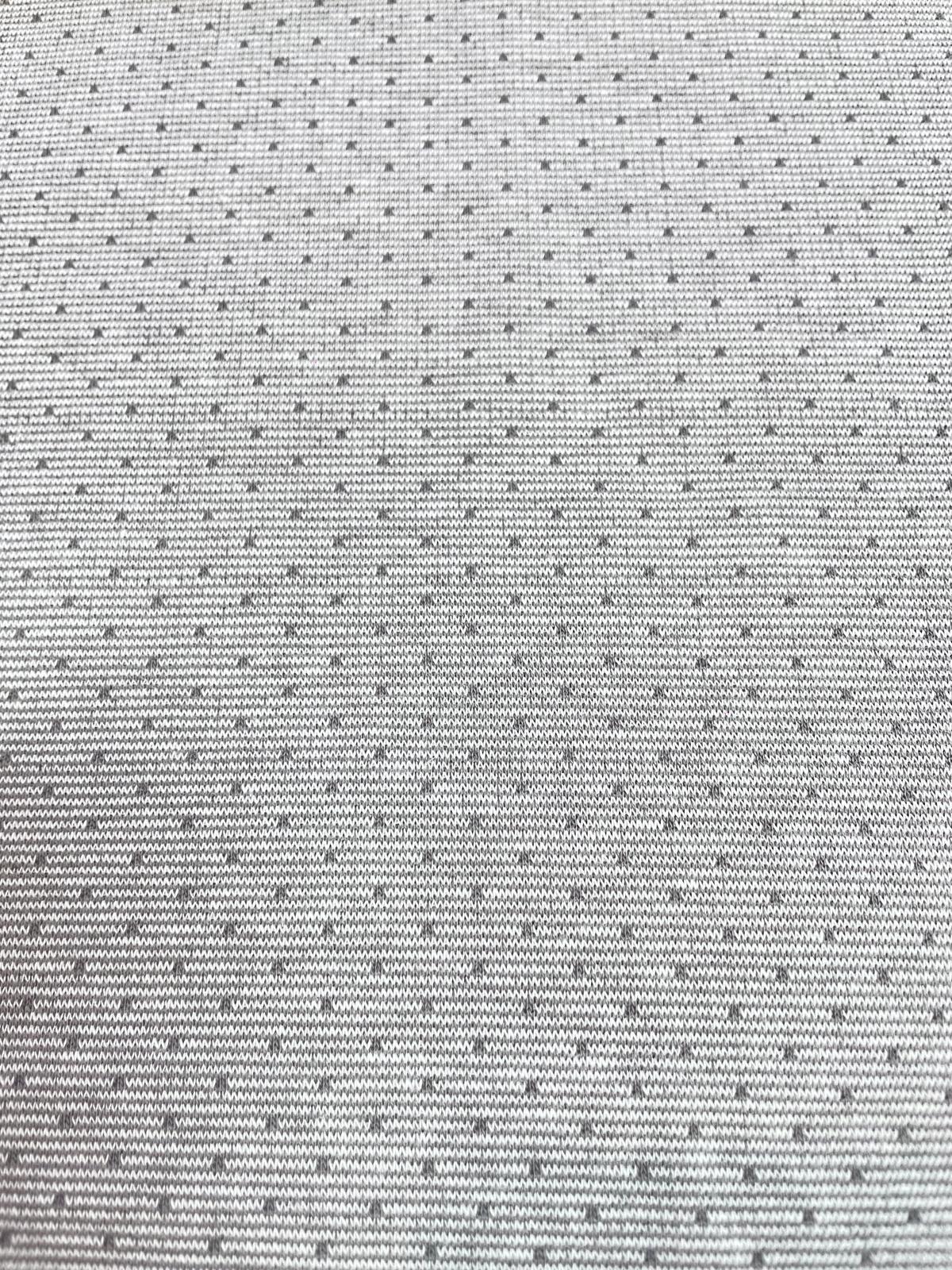 Bio Jacquard hellgrau meliert mit grauen Punkten